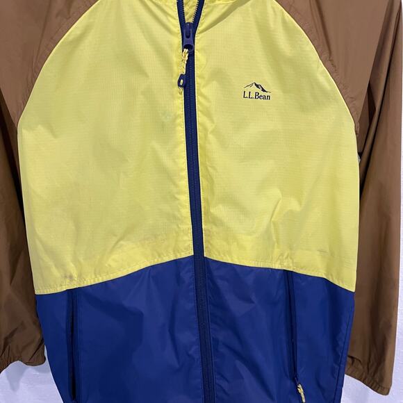 LL Bean Kids' Wind and Rain Jacket Full Zip Hooded Women's Large 14-16 Pockets - Picture 6 of 7